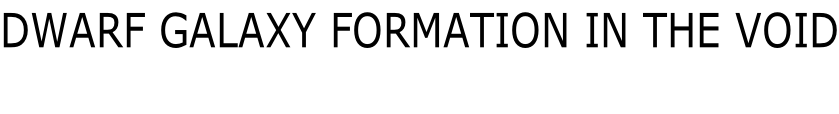 DWARF GALAXY FORMATION IN THE VOID